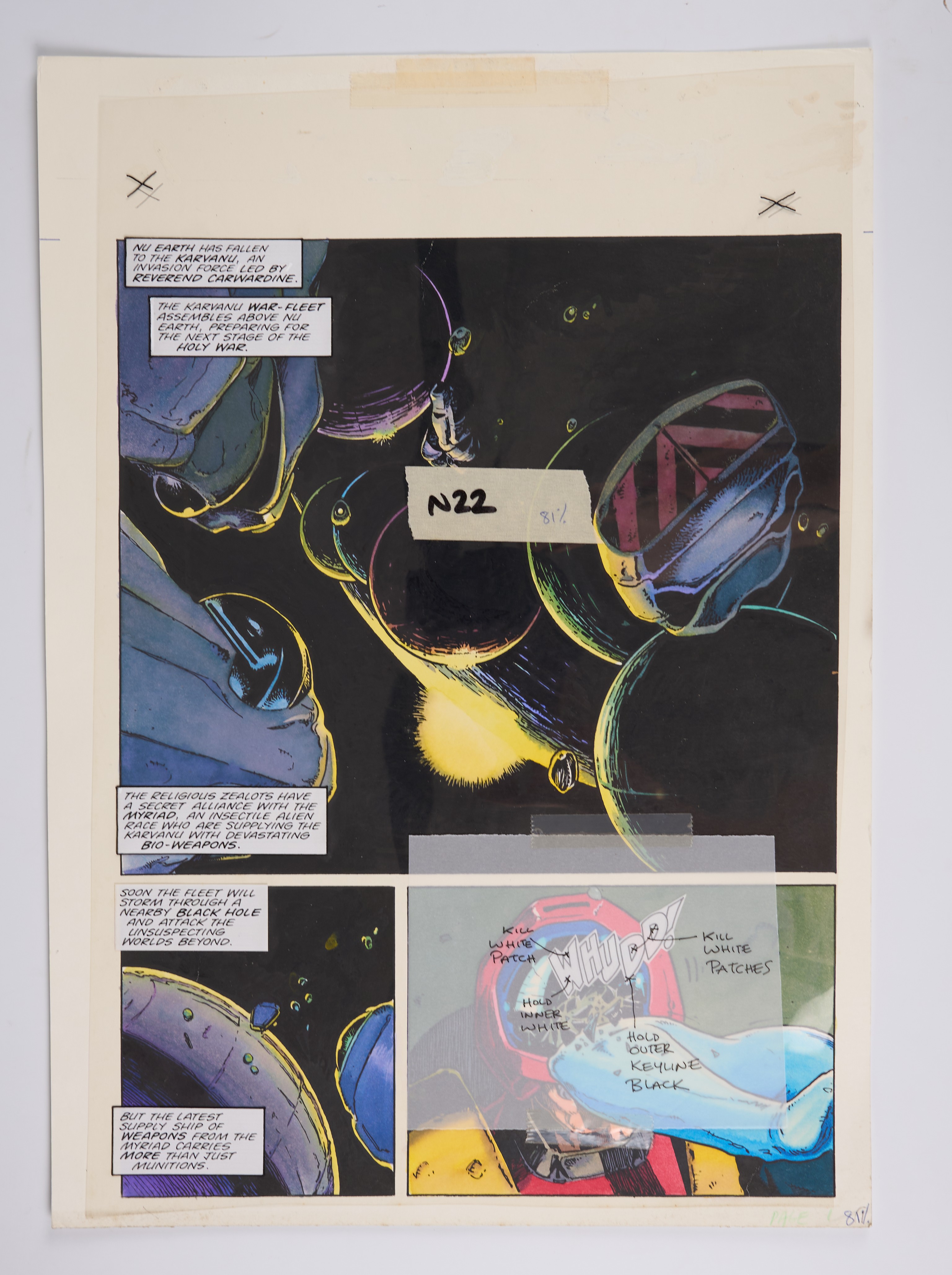Alex Ronald 2000 AD Prog #1021 Rogue Troopers Rogue Trooper Friday Colour Story Pages (Fleetway, 1996) Total 4