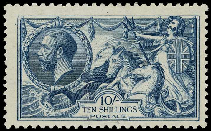 1915 Bradbury Wilkinson 10/- dull blue,...