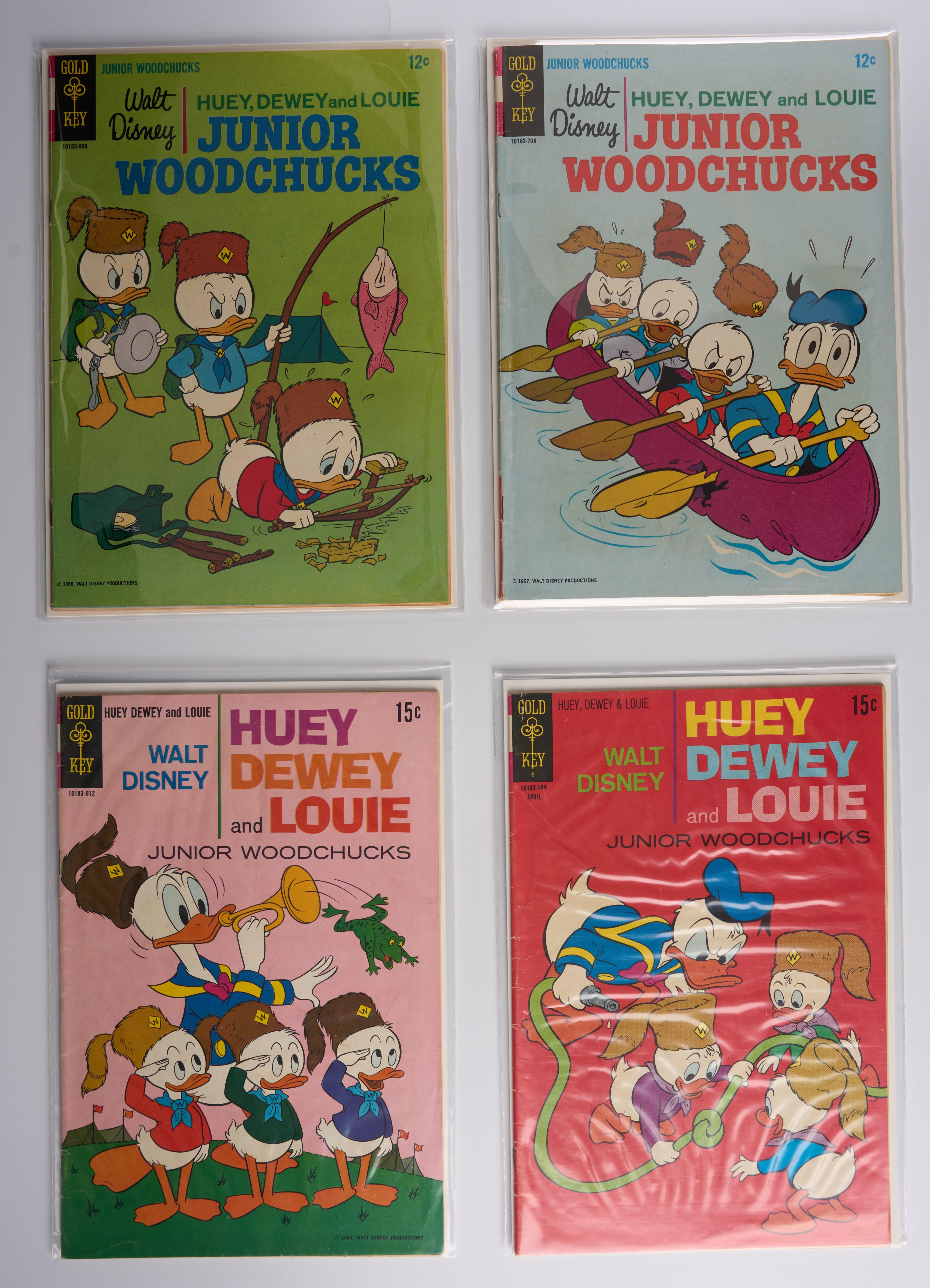 Walt Disney Huey, Dewey & Louie Junior Woodchucks 1st Solo Series of Title (Gold Key, 1966-1982) Bundle of 20