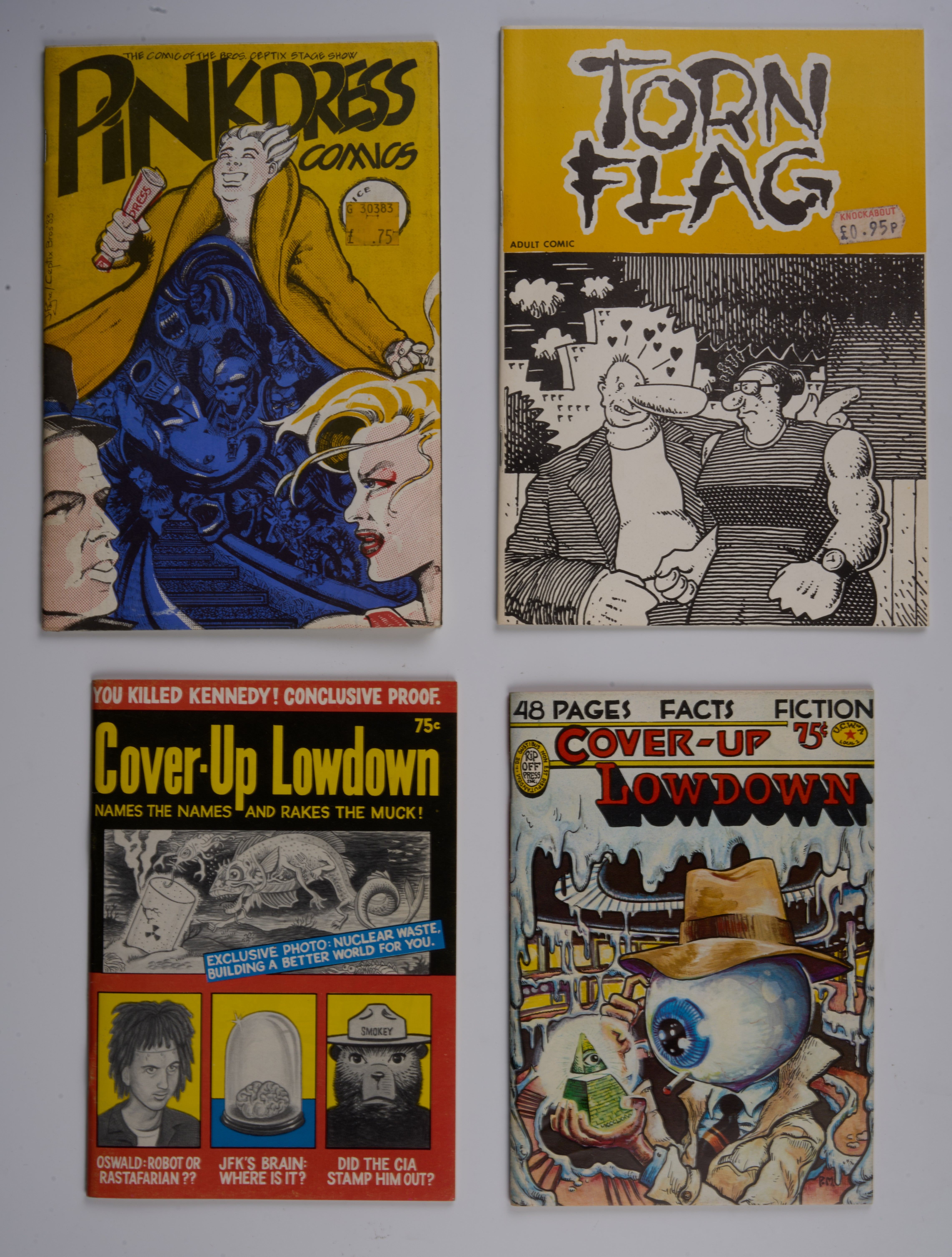 Torn Flag, Pink Dress, Cover-Up Lowdown, Human Soup & More Underground Comix (Various, 1977-86) Bundle of 9