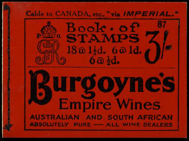 1925 (November) 3/- booklet (#87), perfs...
