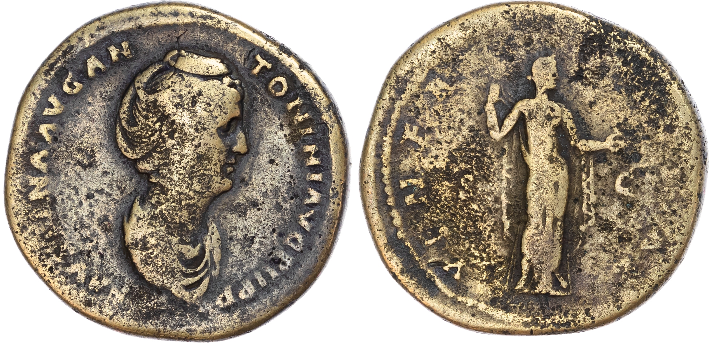 Faustina I, AE Sestertius, Rome, AD 138-140/1, 23.99g.