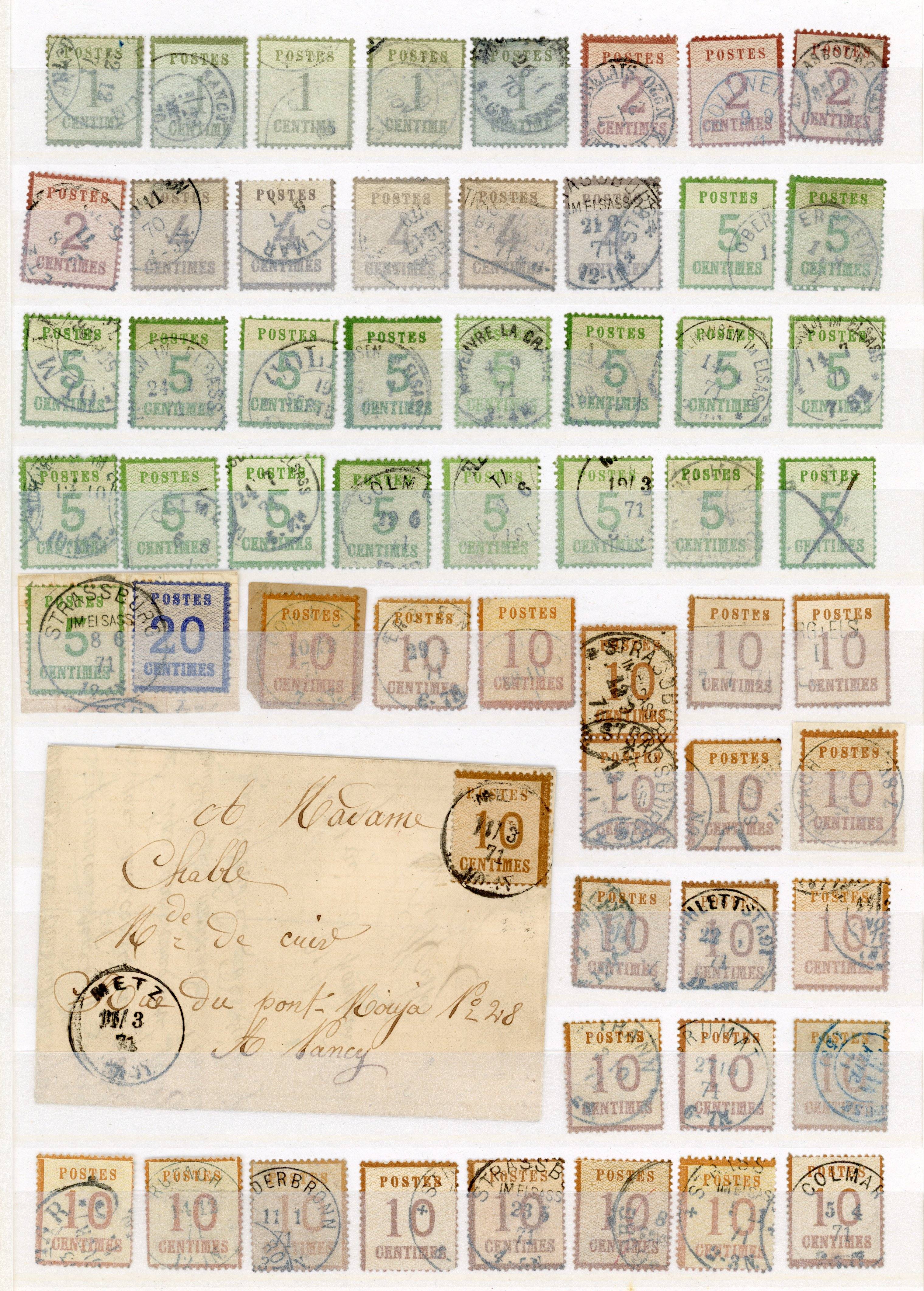 German States Alsace Lorraine duplicated used accumulation