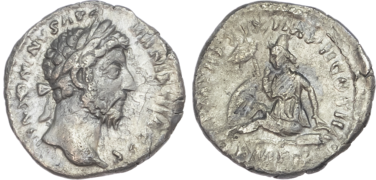 Marcus Aurelius (AD 161-180) AR Denarius, Rome, AD 164-165, 2.86g.