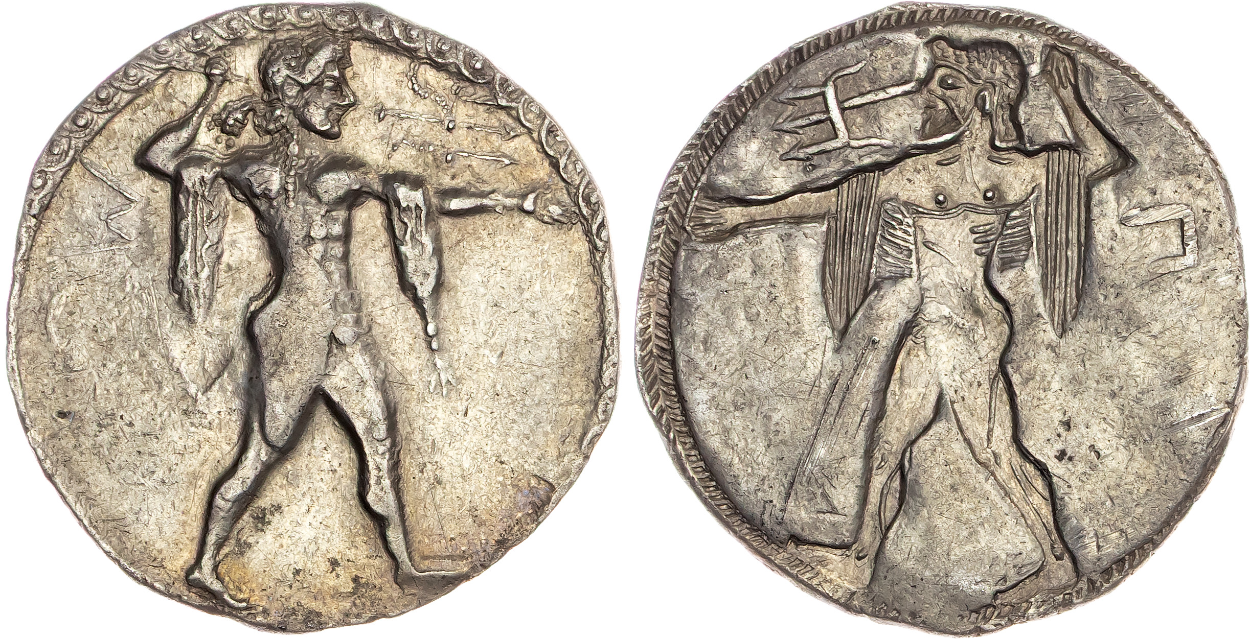 Lucania, Poseidonia (c. 530-500 BC) AR Nomos, 7.59g. 