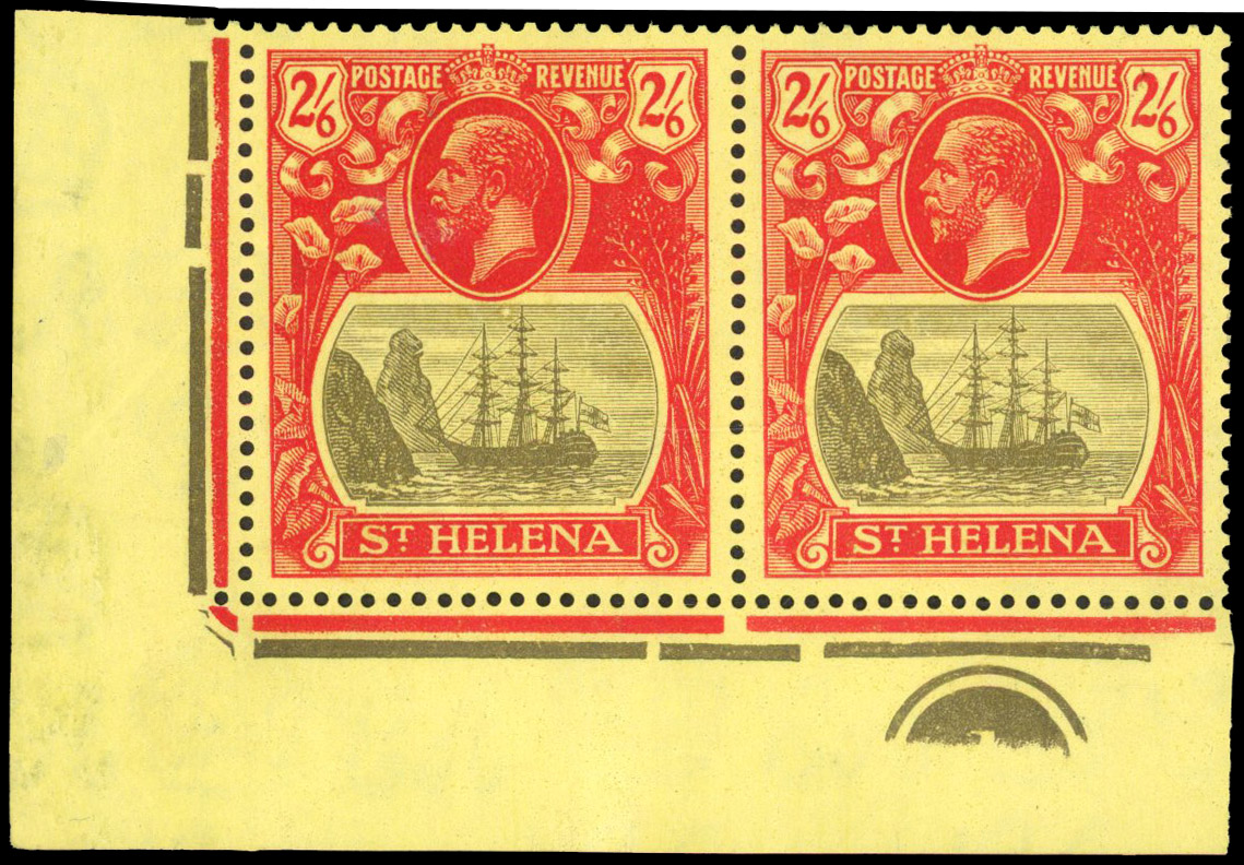 St Helena SG 109c Plate pair mint