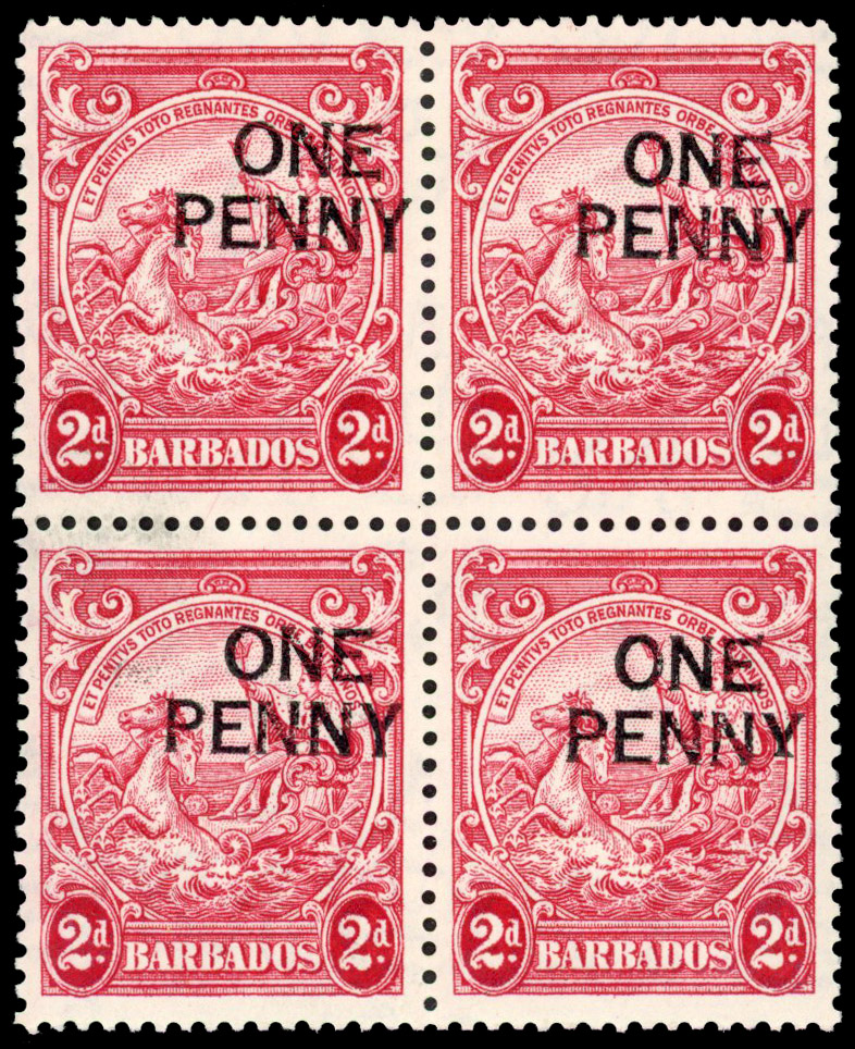 Barbados SG 264ec block mint