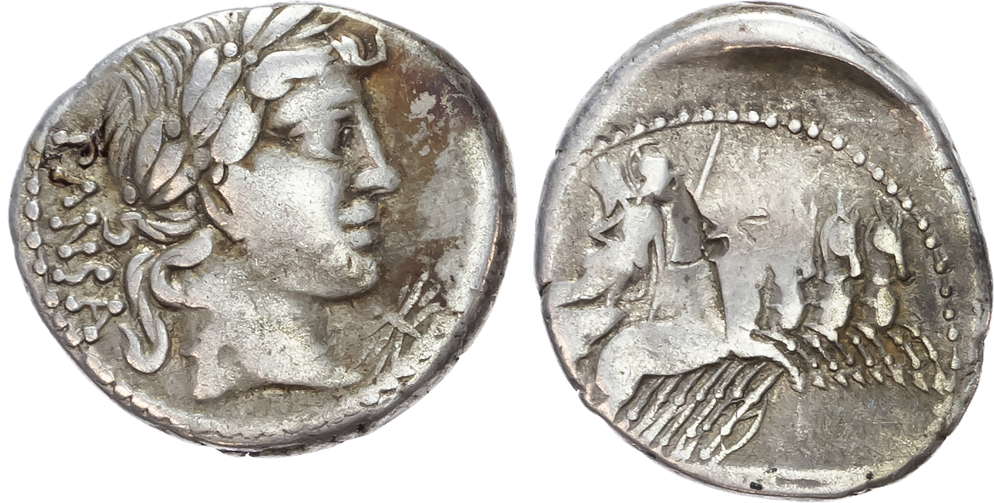 C. Vibius C. f. Pansa (90 BC) AR Denarius, Rome, 3.88g. 