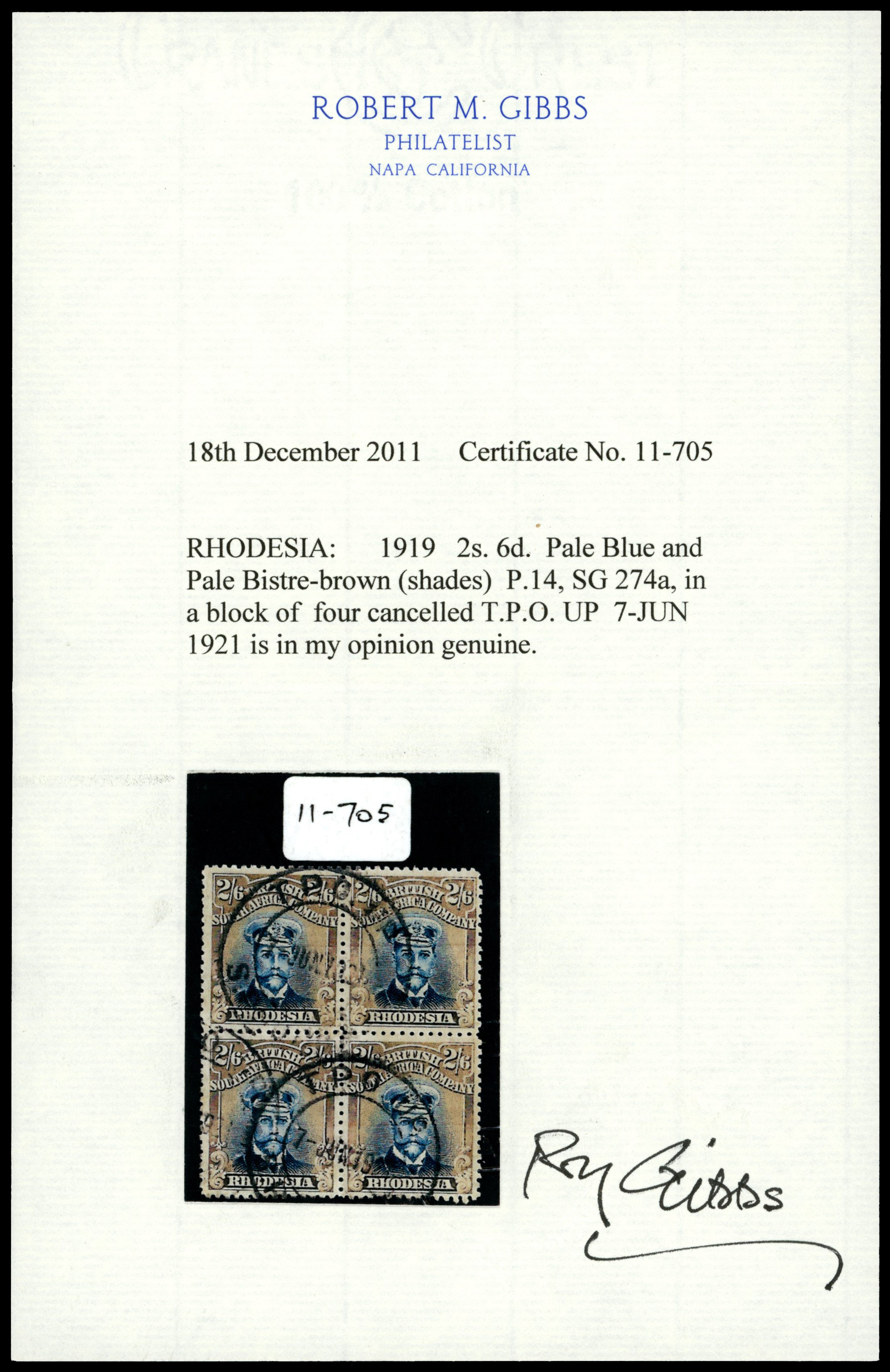 1918-21 2/6d Head Die IIIB, perf 14, toned...