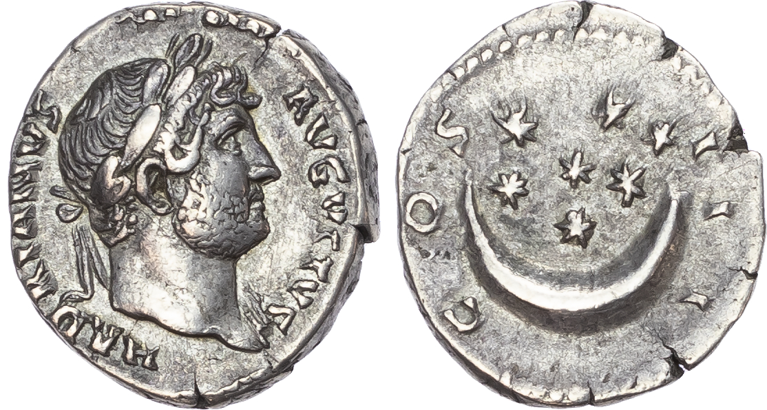 Hadrian (AD 117-138) AR Denarius, Rome, AD 125-128, 3.37g. 