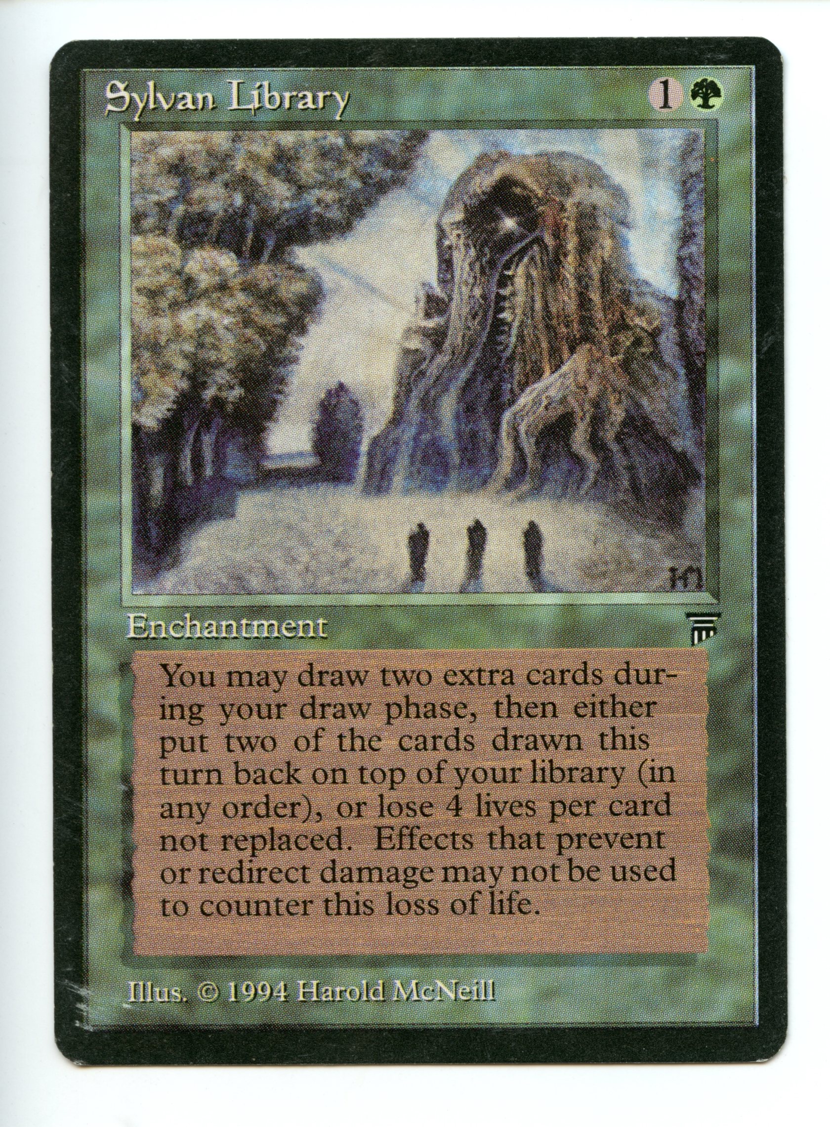 Magic The Gathering - Sylvan Library - Legends - Moderately Played