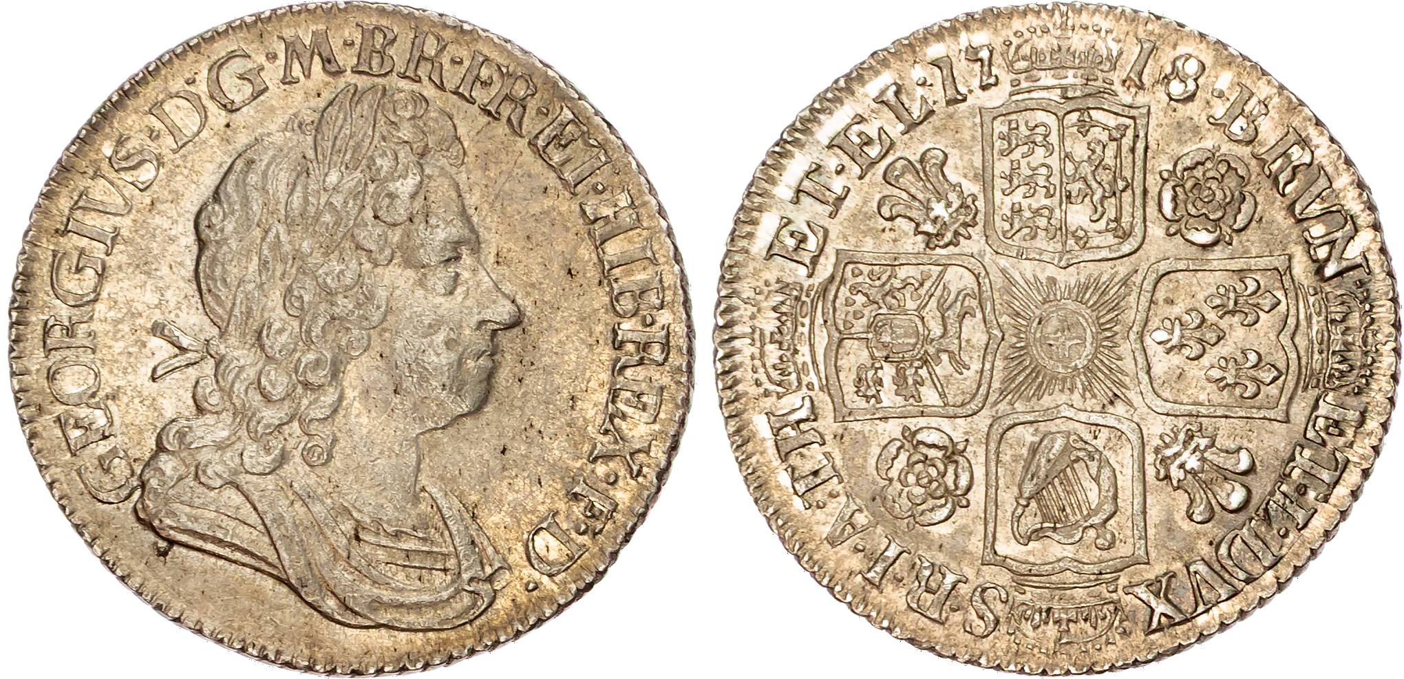George I (1714-1727) Shilling, 1718.