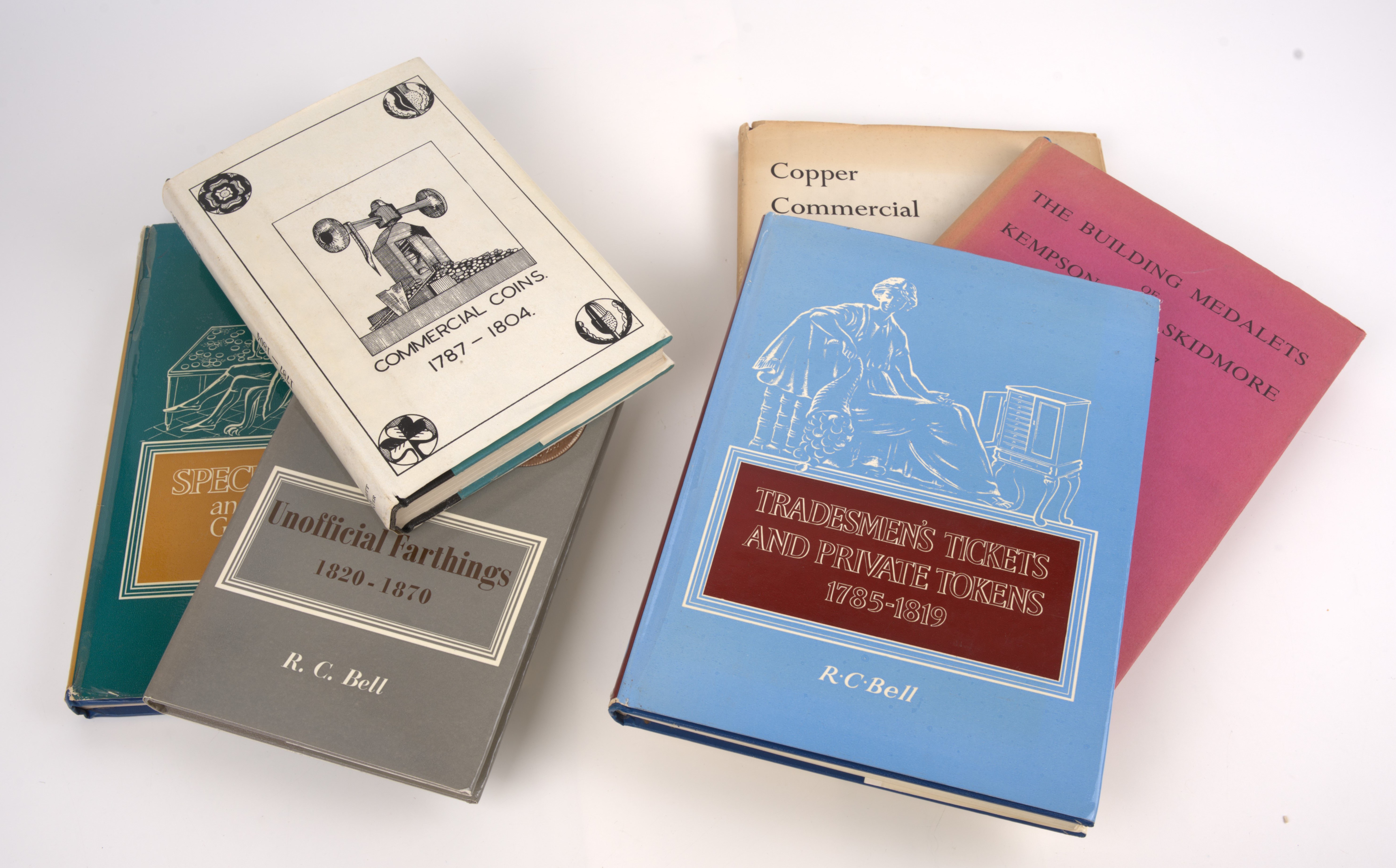 Bell, R.C., Commercial Coins 1787-1804, Newcastle-upon-Tyne, 1963, 319pp, illustrations in text, dj (Manville 1098); Bel …