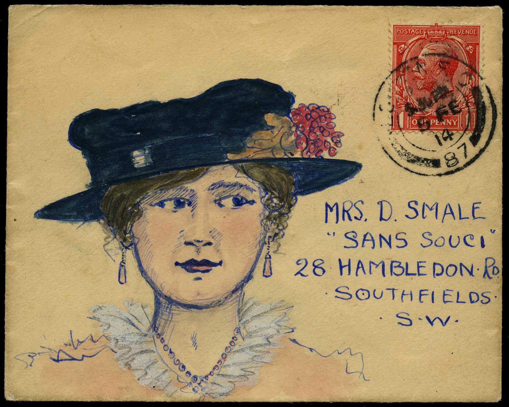 ILLUSTRATED ENVELOPE: 1914 very...