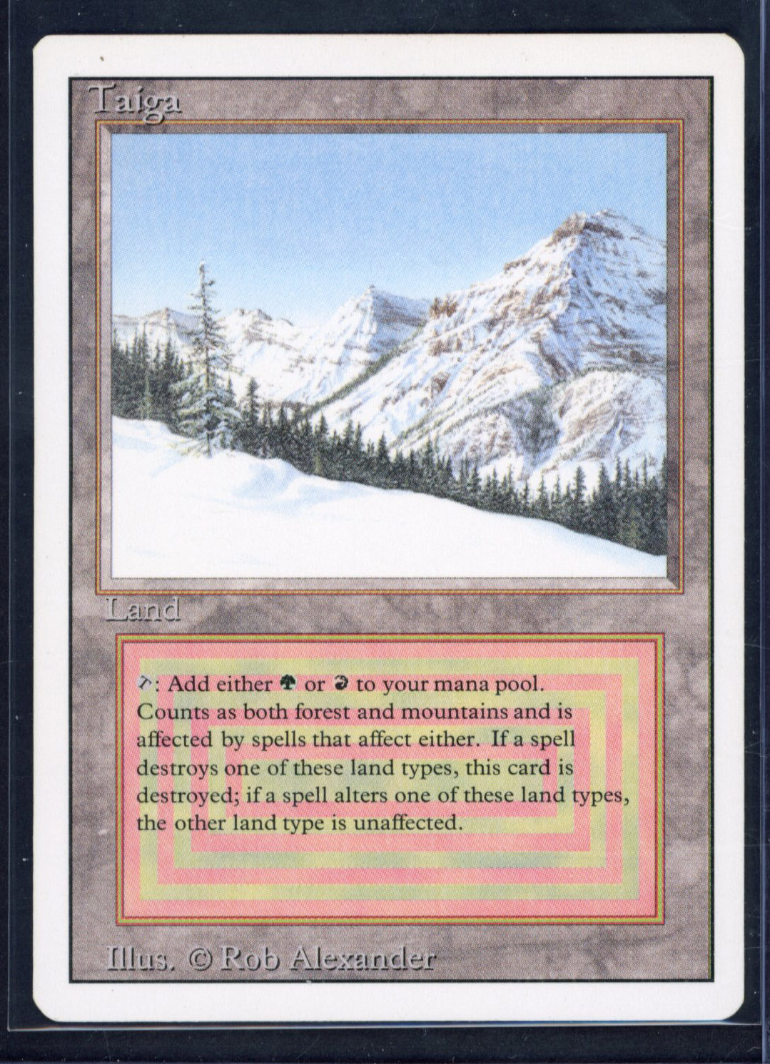 Magic The Gathering - Taiga - Revised - Very Light Play