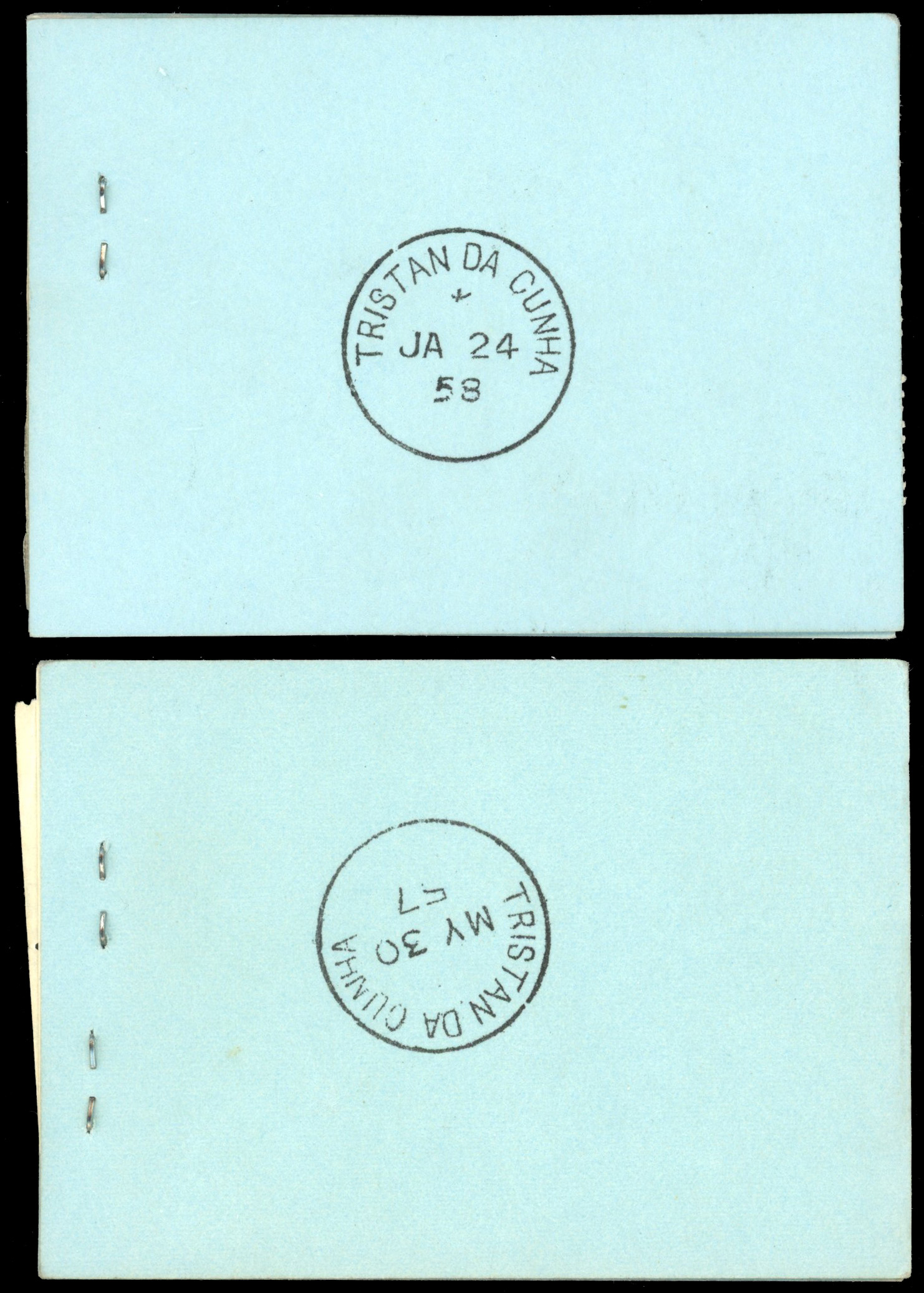 Tristan da Cunha SG SB1, a 1957-8 booklets