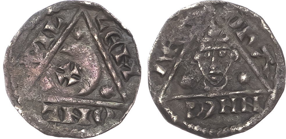 Ireland, John (1177-1216), Halfpenny, Third (‘Rex’) coinage, c. 1207-1211, Limerick mint, Willem as moneyer. 