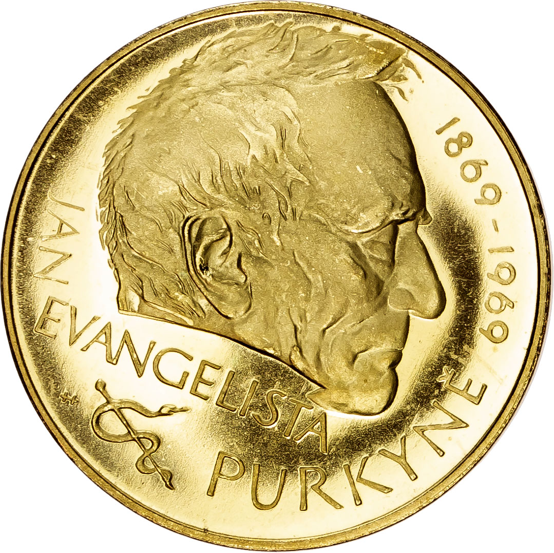 Czechoslovakia. Jan Evangelista Purkyne AV Proof Medal of 100 Korun. 1969. 