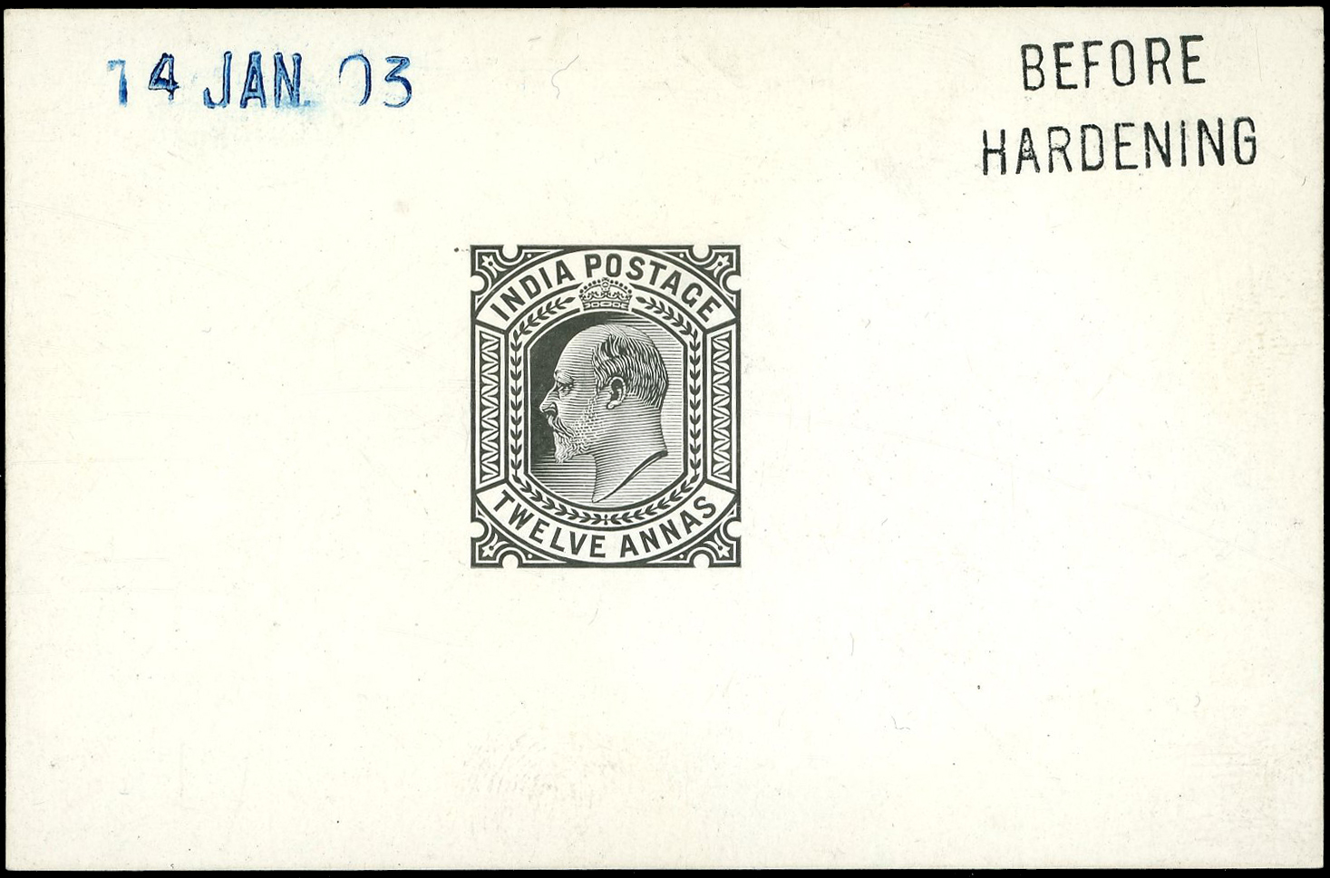 India SG 135 die proof