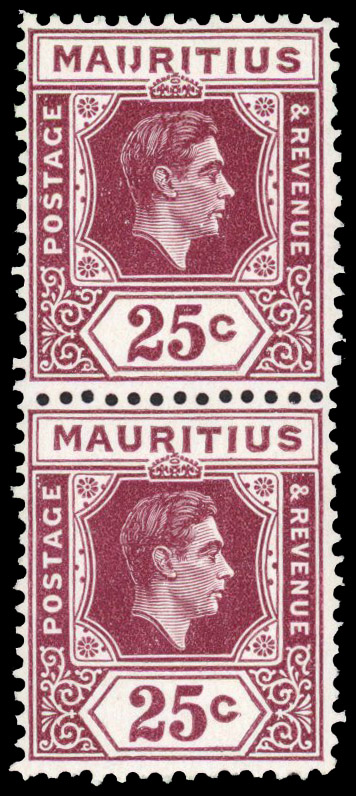 Mauritius SG 259ba pair mint