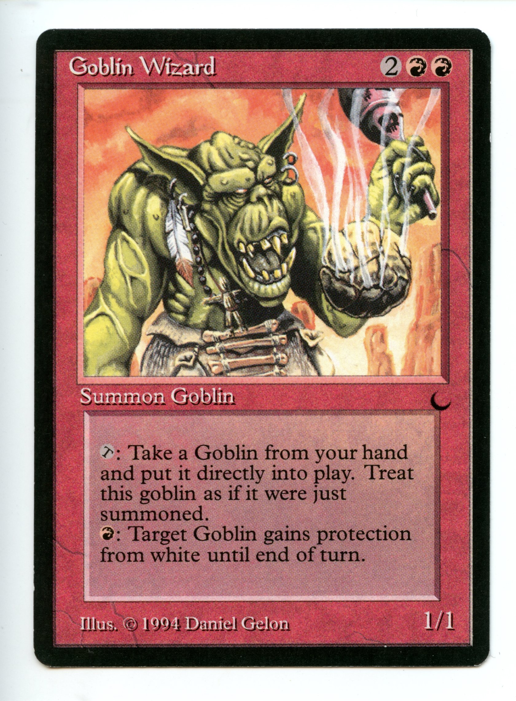 Magic The Gathering - Goblin Wizard - The Dark - Lightly Played Condition