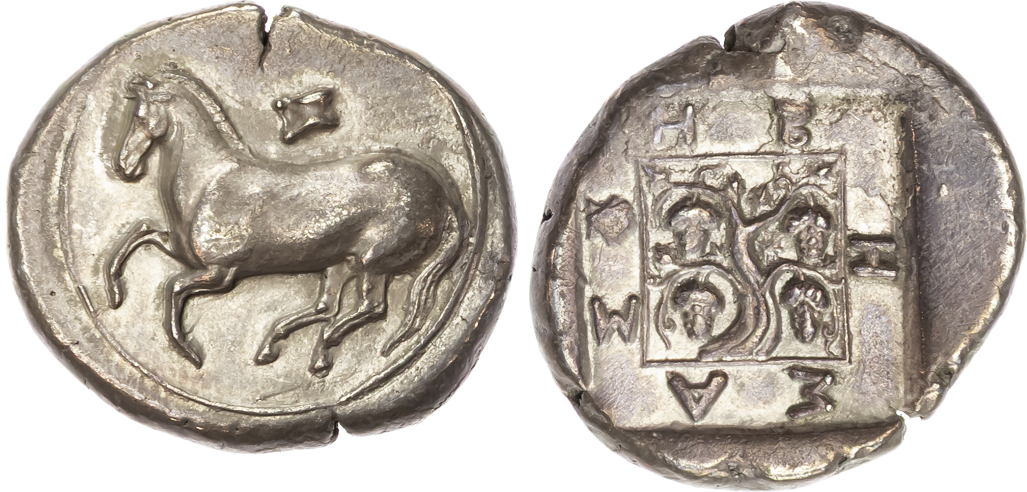 Thrace, Maroneia (c. 400-377 BC) AR Stater, Ebesas, magistrate, 12.73g. 