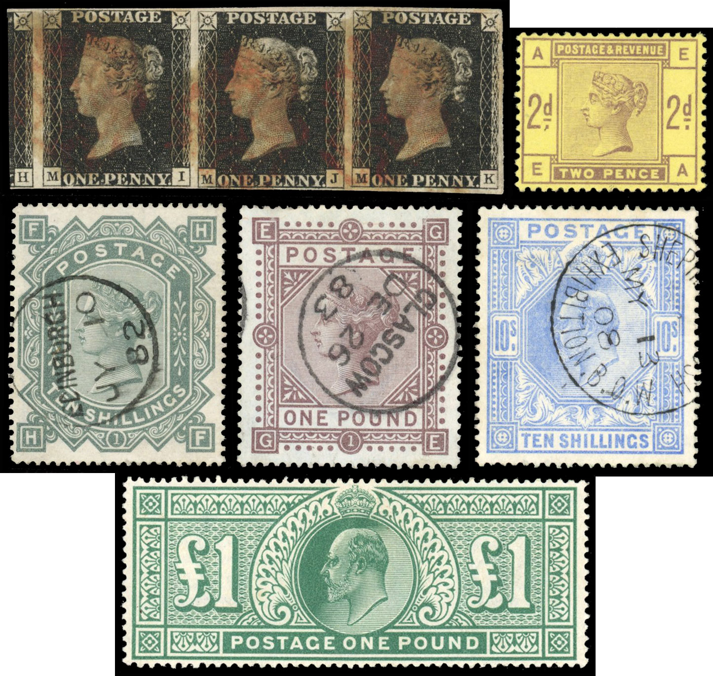 GB 1840-1948 mint and used valuable and eclectic range on stockcards