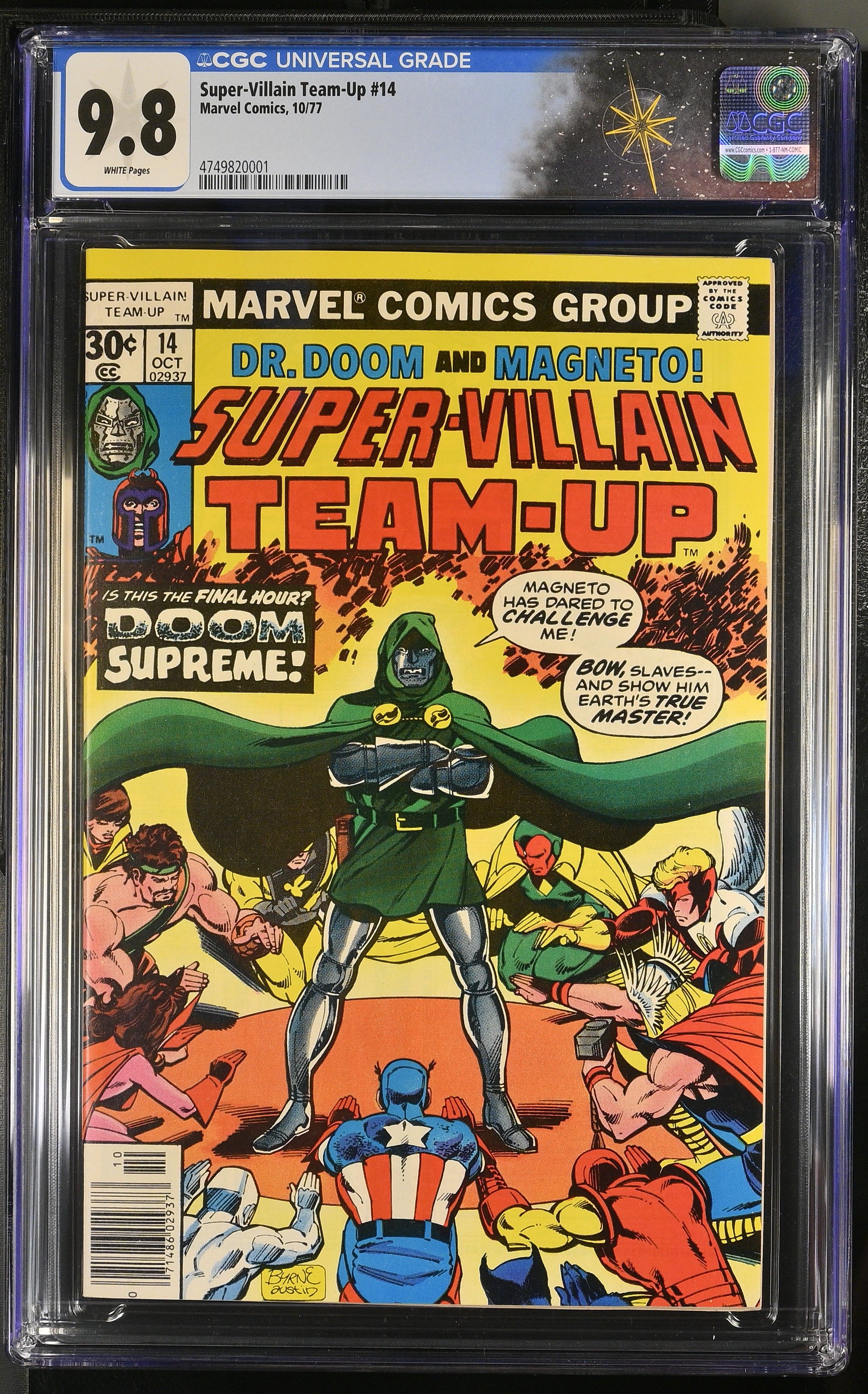 Super-Villain Team-Up #14 CGC 9.8 Highest Grade on the Census (Marvel Comics, 1977) White Pages