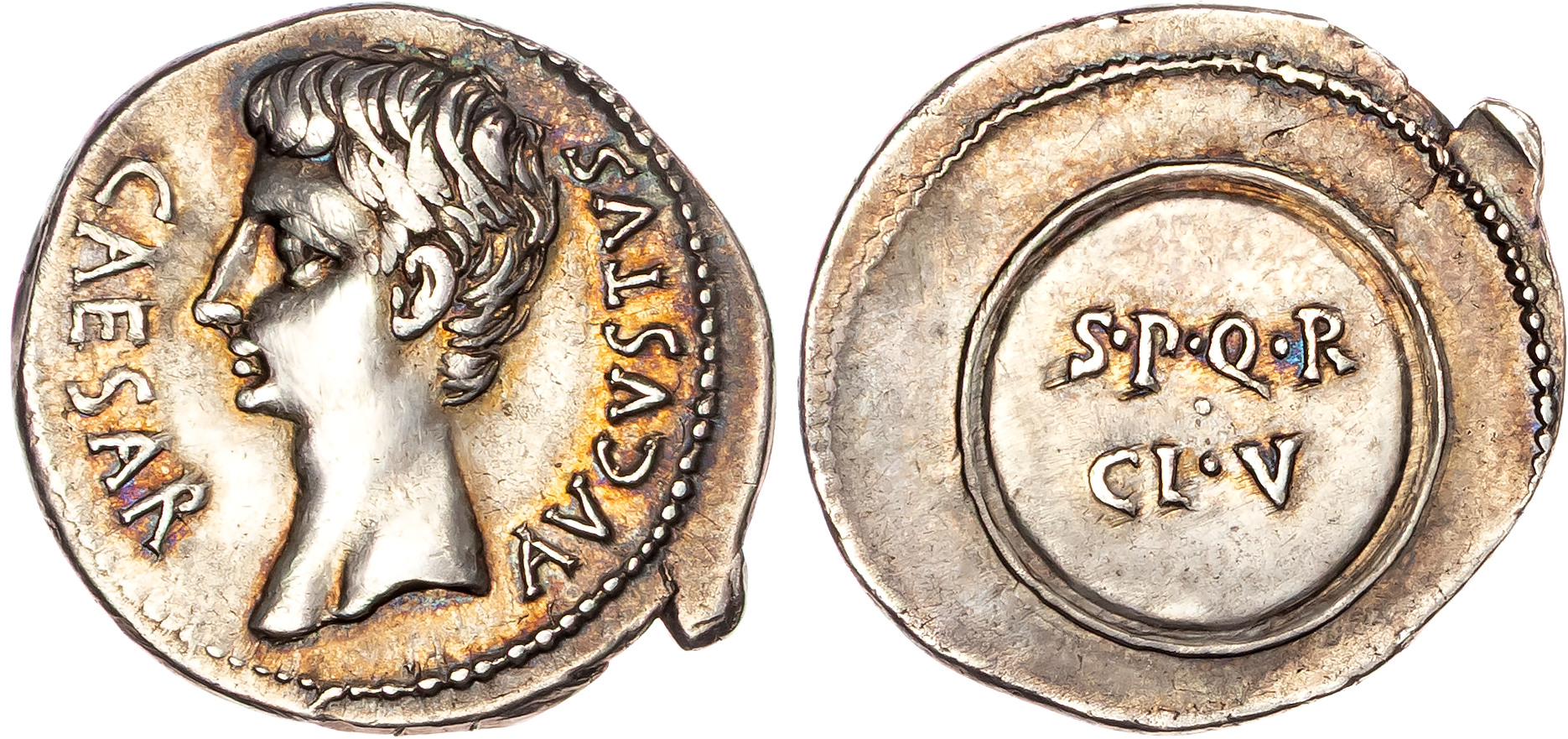 Augustus (27 BC – AD 14) AR Denarius, Caesaraugusta (?), c. 19-18 BC, 3.80g.