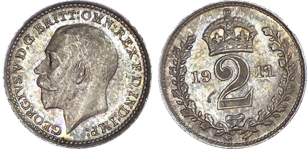 George V (1910-1936), Maundy set, 1911