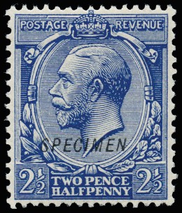 1912 2 1/2d Cobalt-blue. Very fine unused o.g....