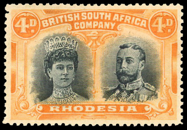 RSC F 4d blue-black and yellowish orange #8, mint