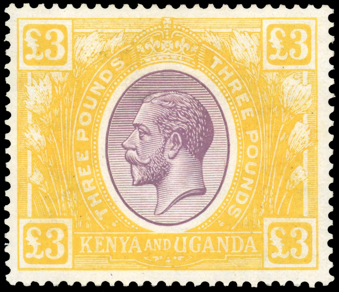 KUT 1922-27 £3 purple and yellow