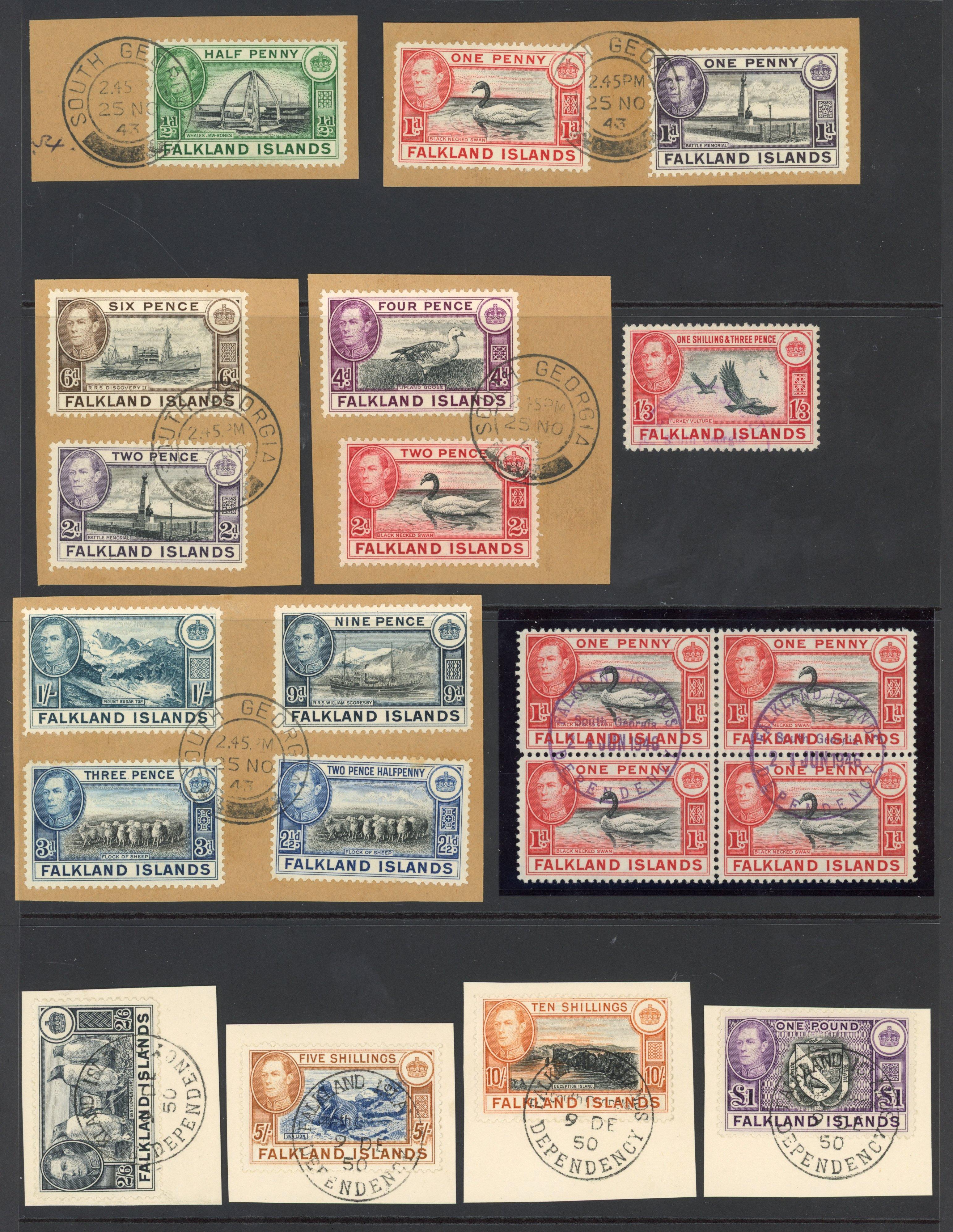 Falkland Islands Dependencies South Georgia KGVI range