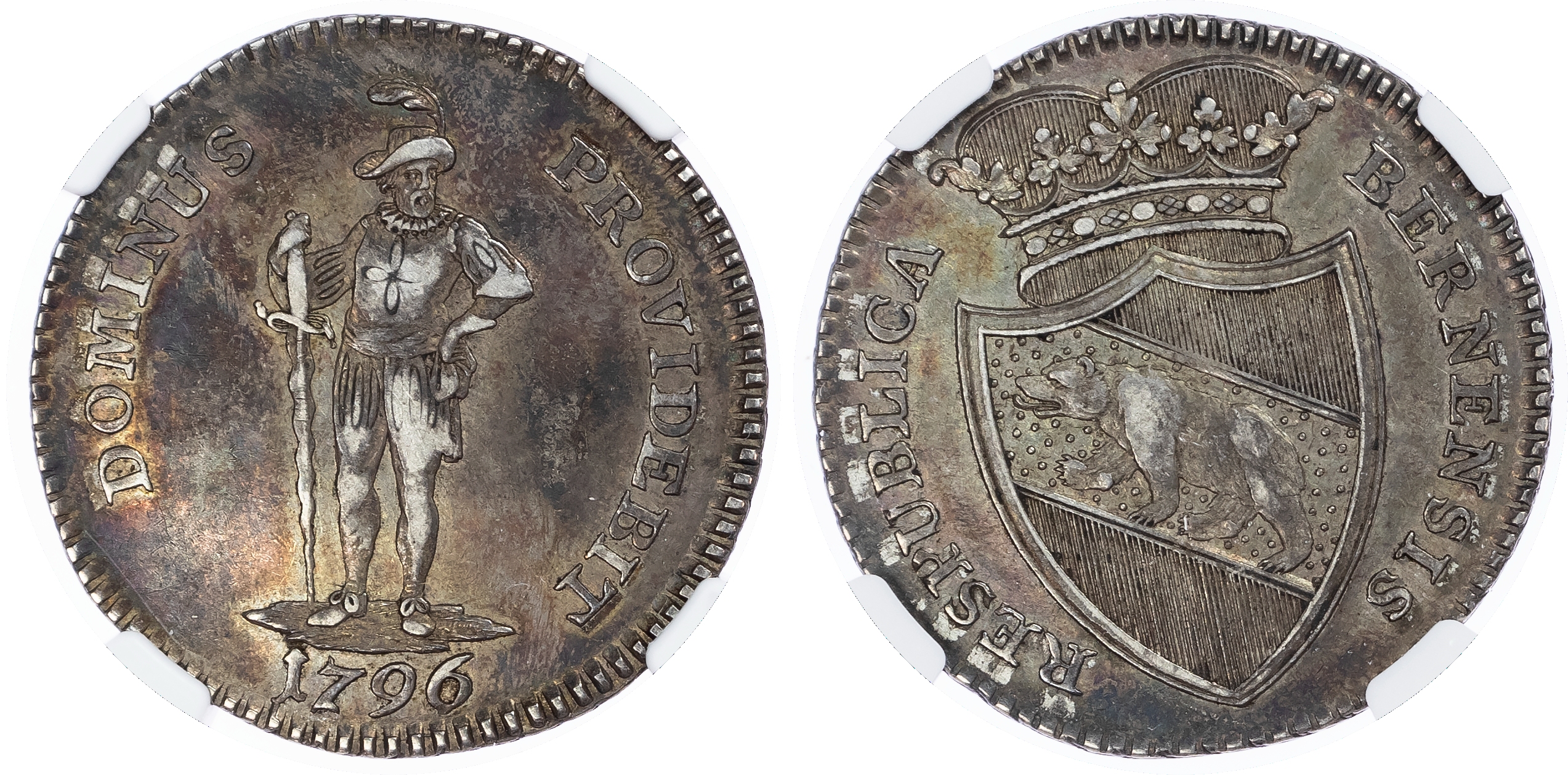 Switzerland, Cantonial. Bern AR 1/2 Thaler. 1796.