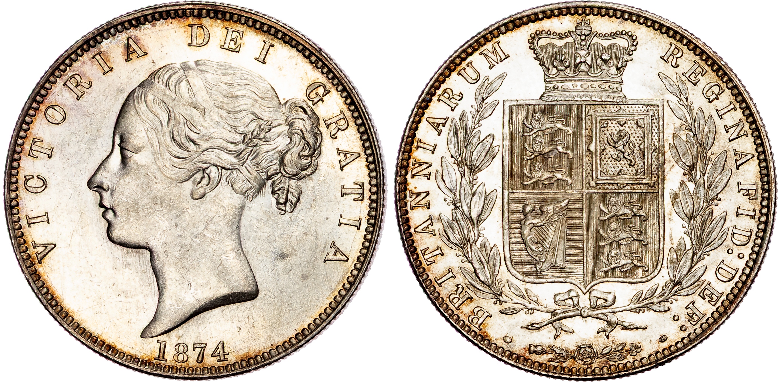 Victoria (1837‐1901), AR Halfcrown, 1874.