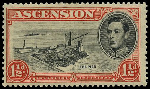 1938 1½d black and vermilion with R5/1...