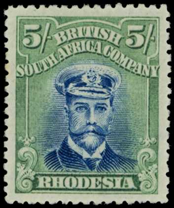 1922-4 5/- Head Die IIIB, perf 14, white...