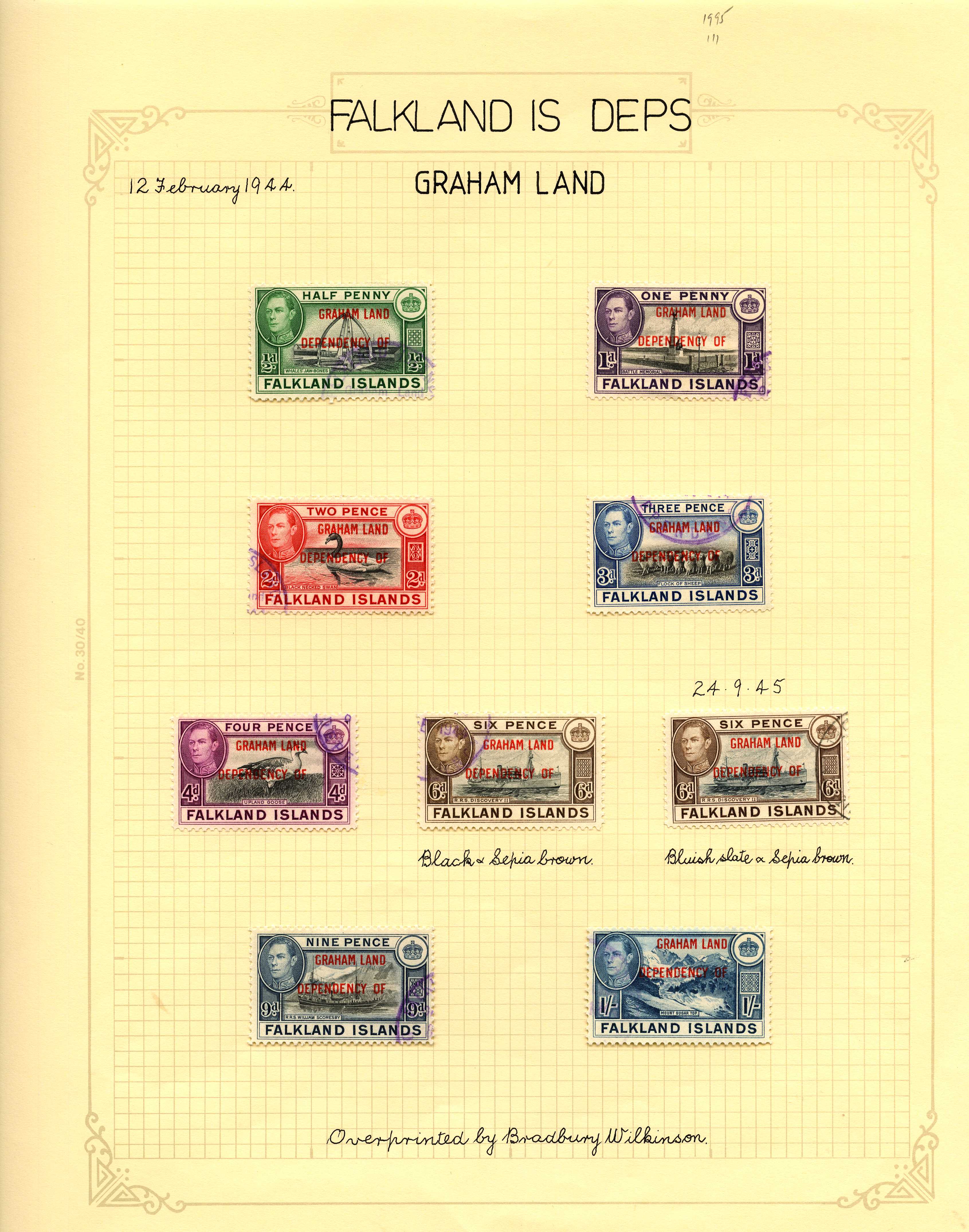 1944-9 KG VI used collection (111) on...
