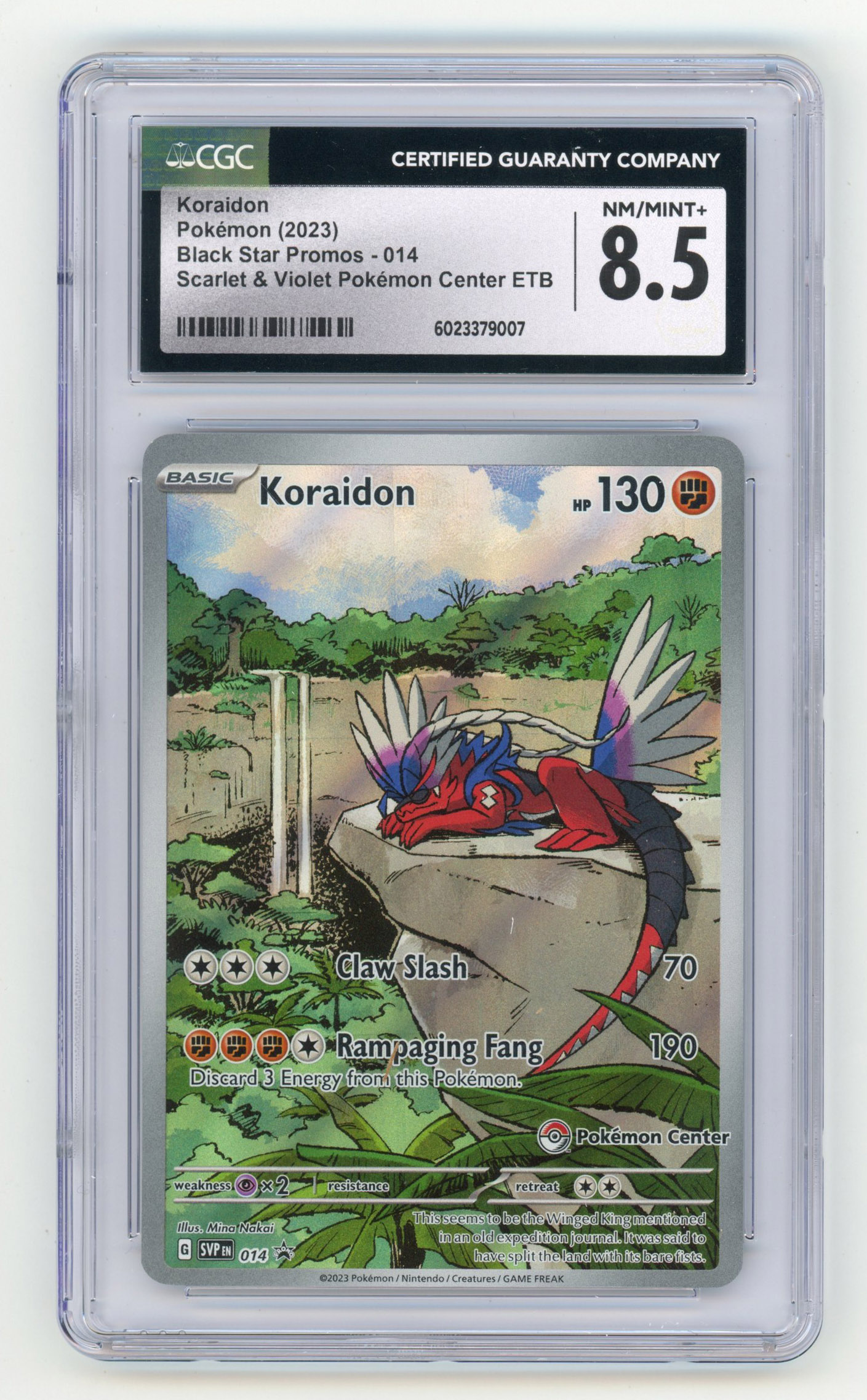 CGC 8.5 Koraidon Black Star Promo #14 Pokemon Center - S&V 2023