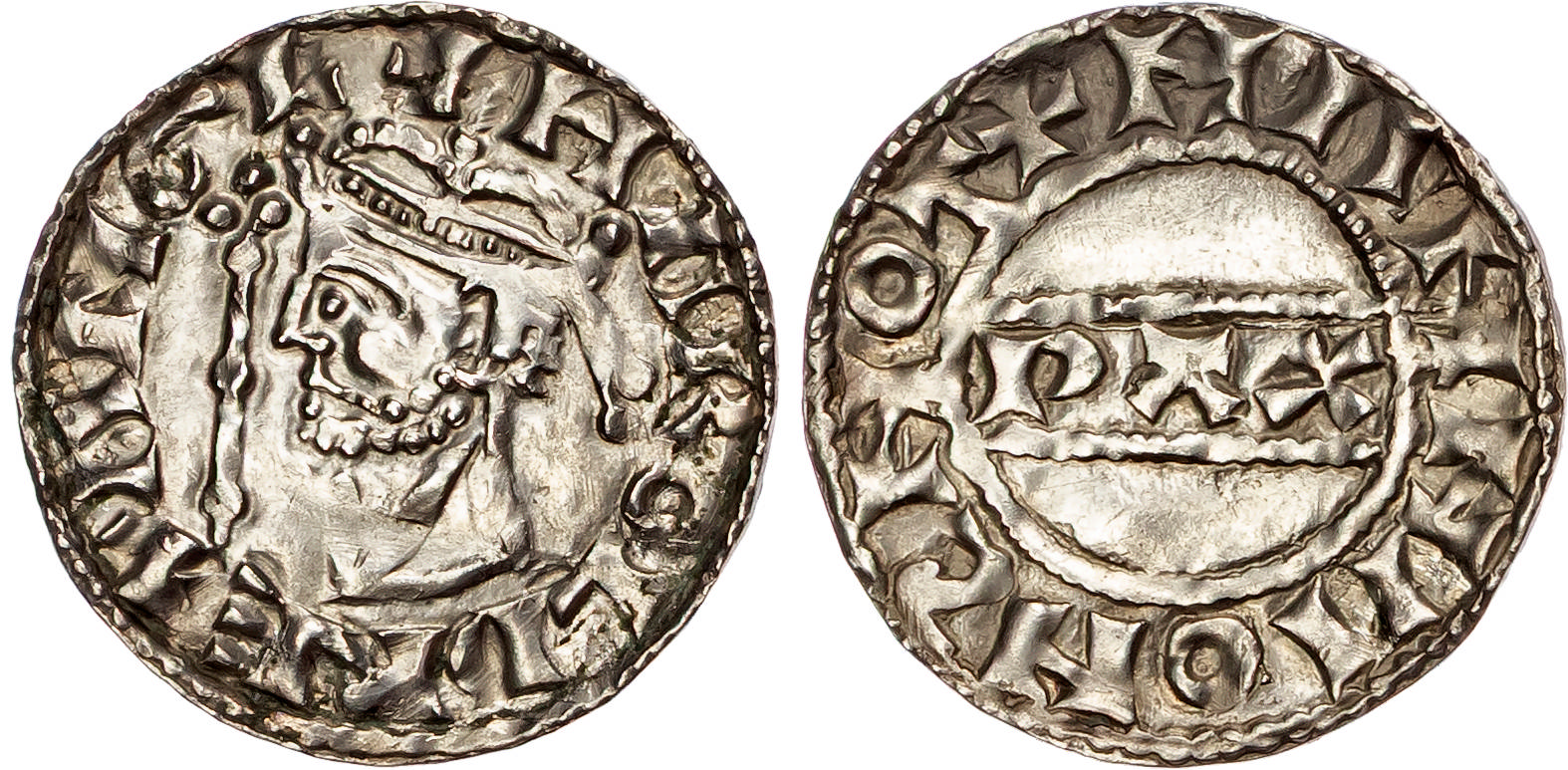 Harold II (1066), AR Penny, PAX Type, Nottingham Mint, Manna as moneyer. 