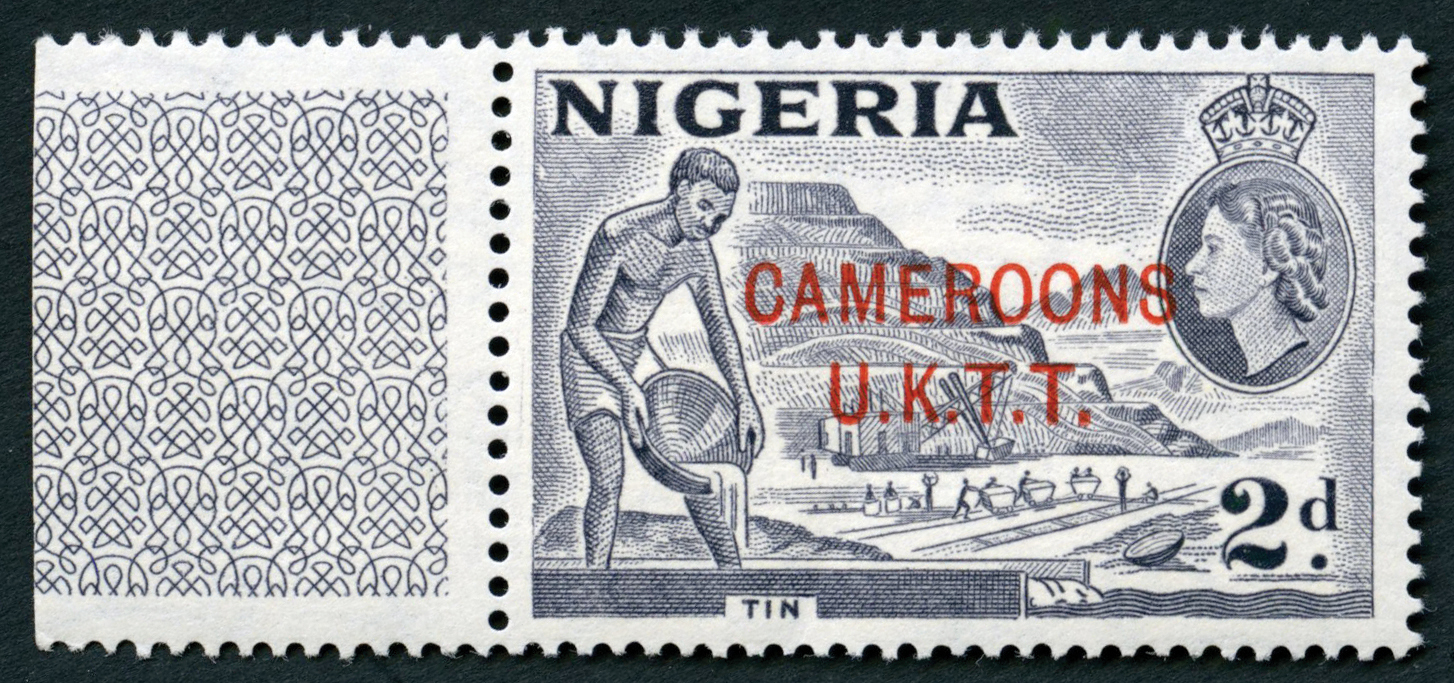 1960 2d bluish grey Type B, marginal u/m.  SG T4b, cat...