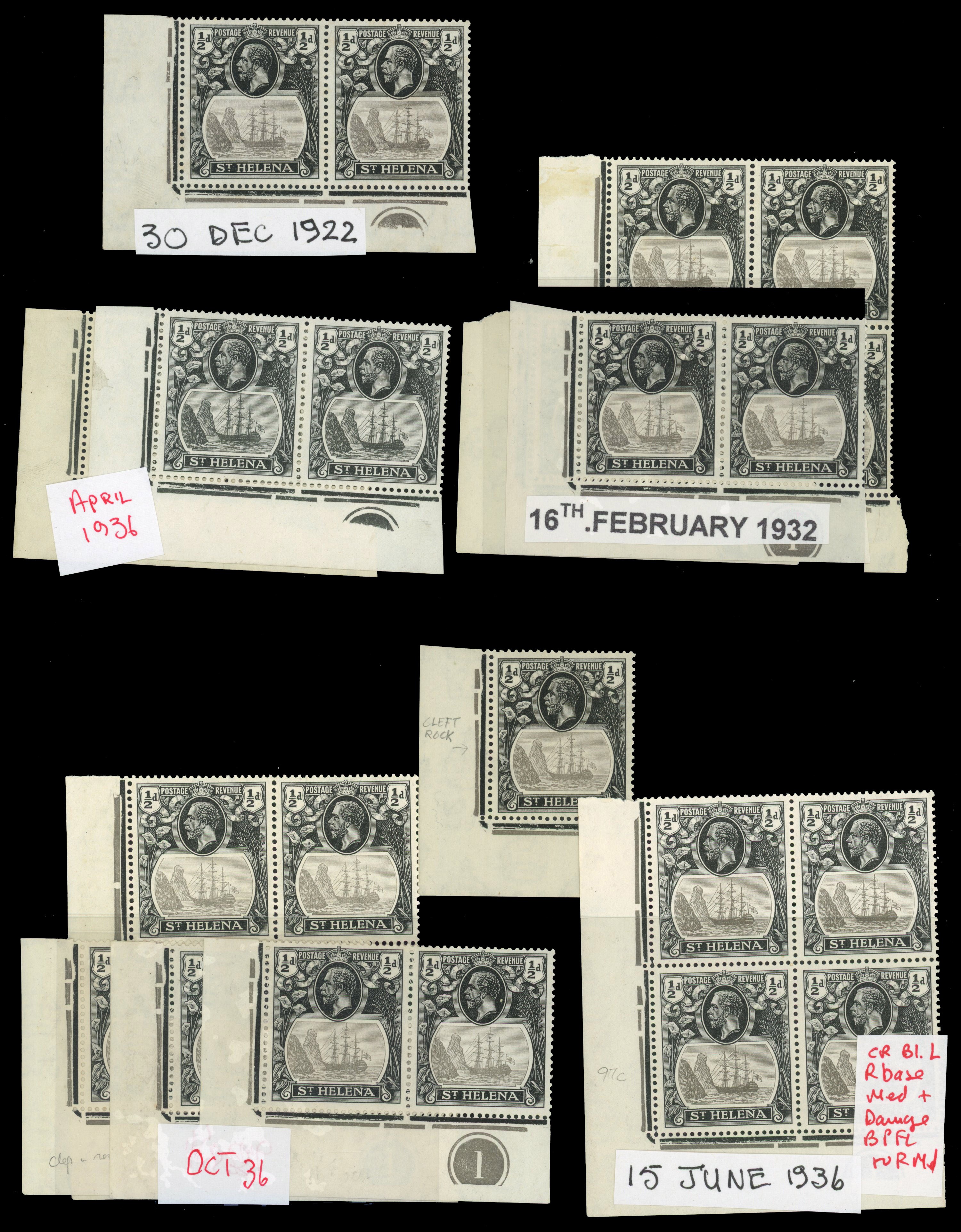 St Helena SG 97c, hc collection mint
