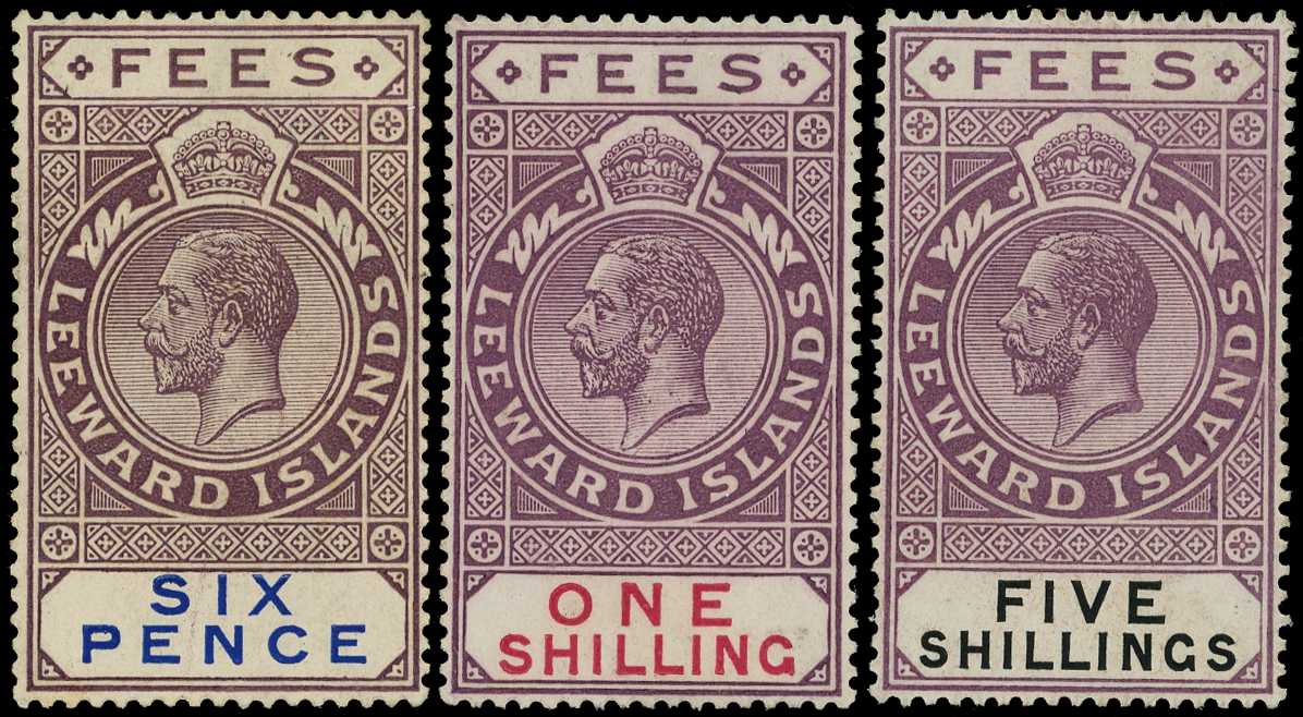 Fees: 1907-13 Wmk Mult Crown CA 6d, 1s and...