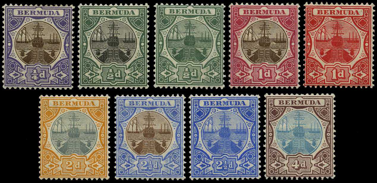 1906-10 watermark MCA set of nine, o.g....