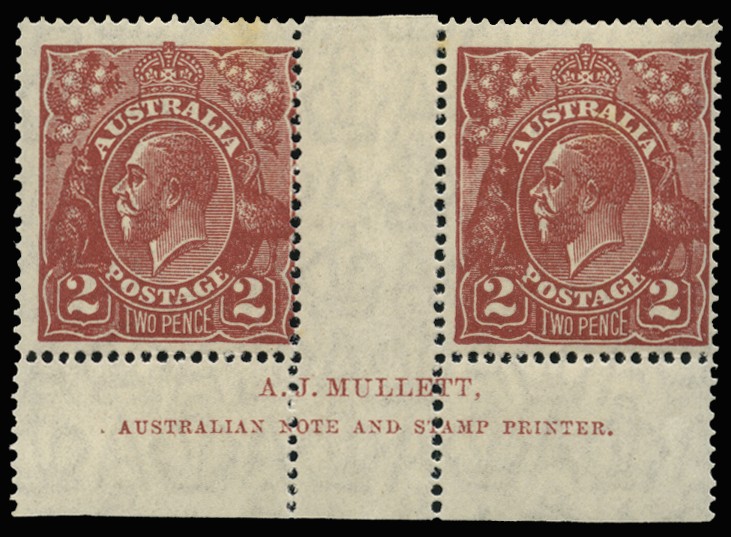 1926-30 2d red-brown, wmk 7, perf 14, lower...