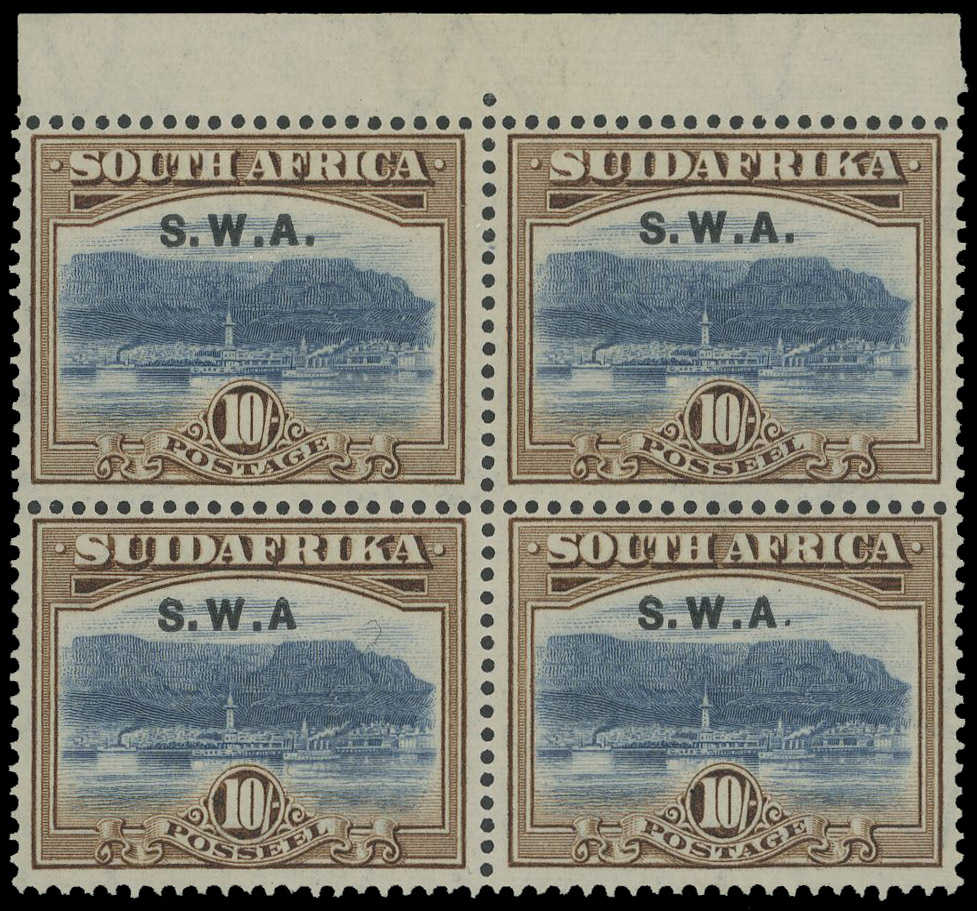 South West Africa 1927-30 part set to 10s variety No stop after A