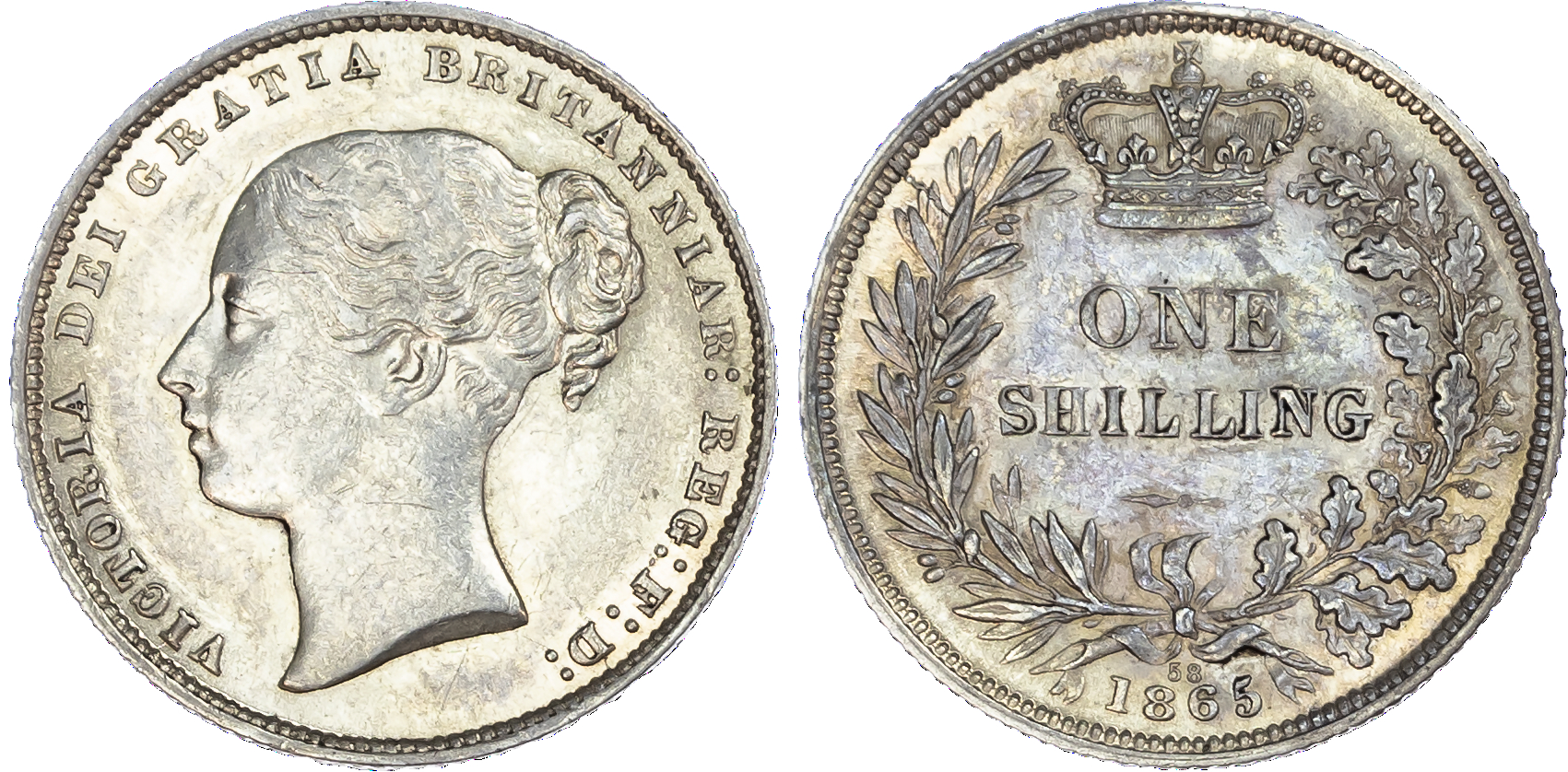 Victoria (1837-1901), Shilling, 1865