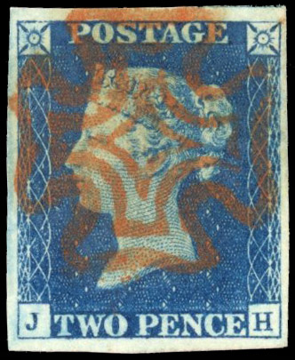 GB 1840 2d deep blue Plate 2 (JH), fine used, Spec. DS7f, SG4var