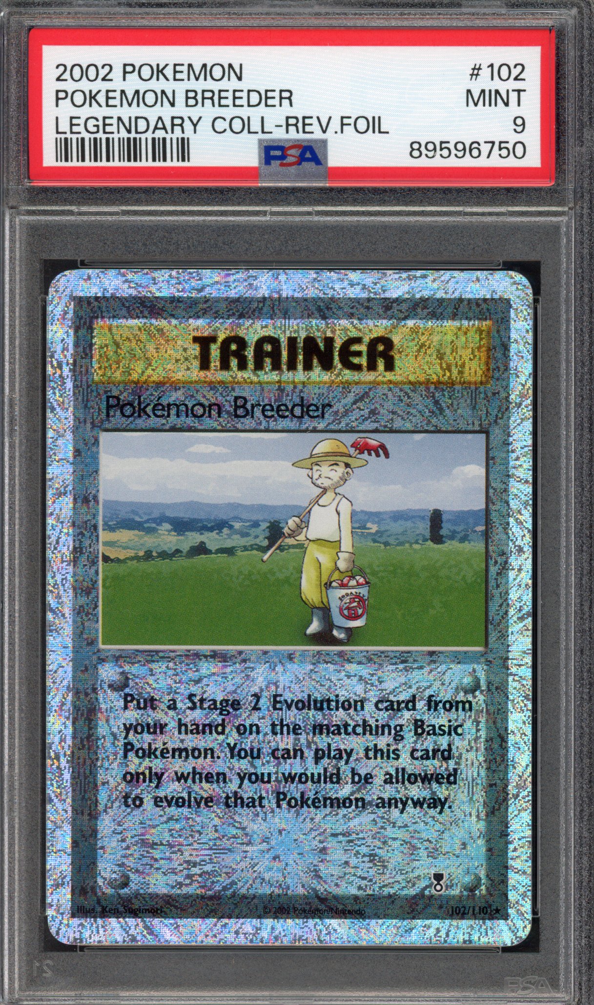 Pokémon TCG PSA 9 Pokémon Breeder 102 Reverse Foil, Legendary Collection